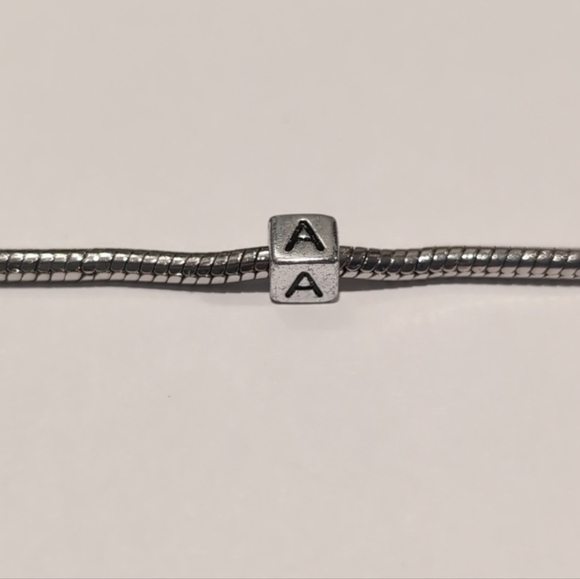 Silver A Spacer Charm for Pandora Style‎ Bracelet - Picture 1 of 5